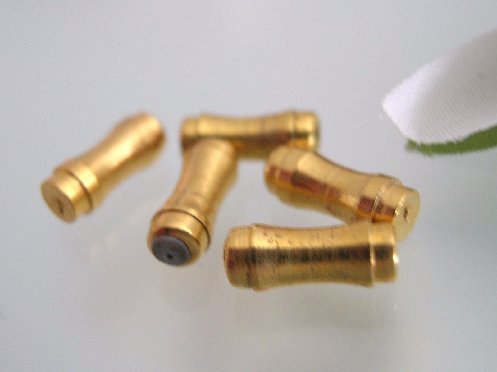 Vintage stick pins gold plated end cap holders
