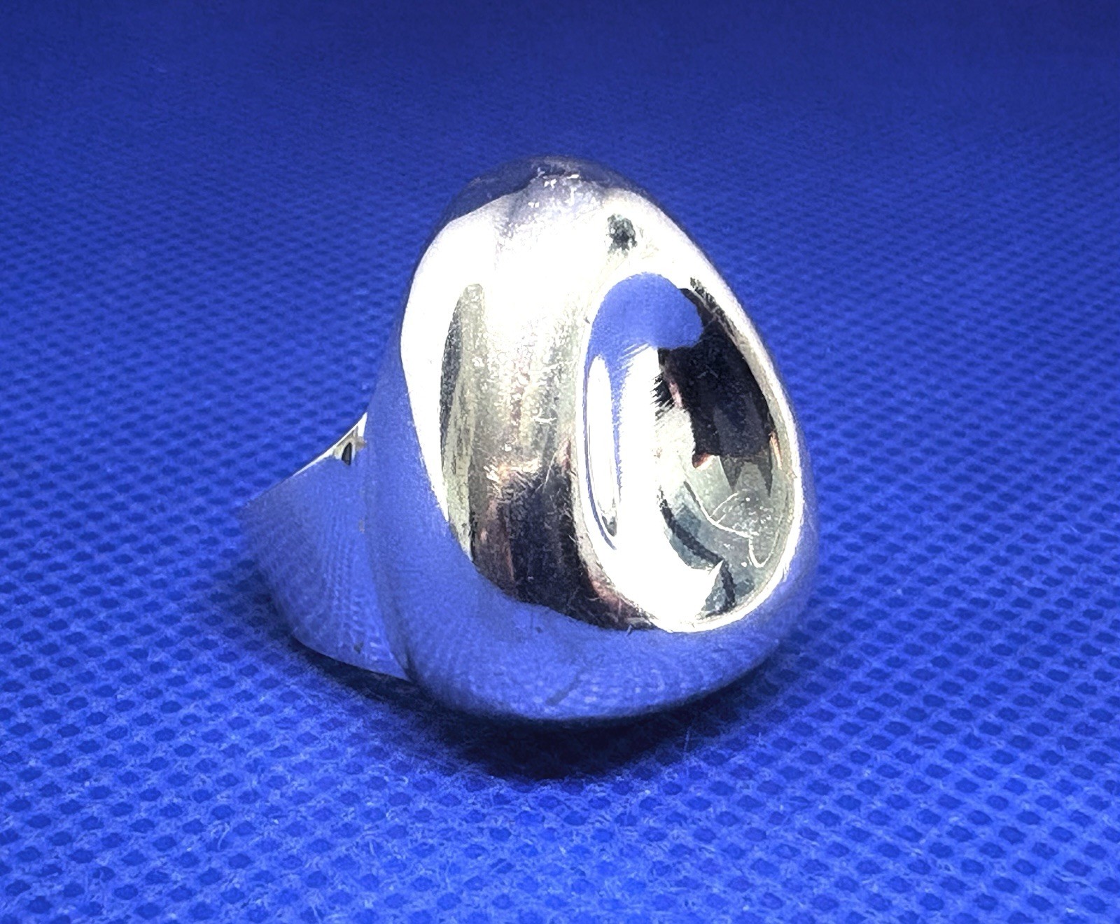 X08 Sculpture Modernist 8.93 g 1980s Vintage 925 Sterling Silver Ring Size 7.75
