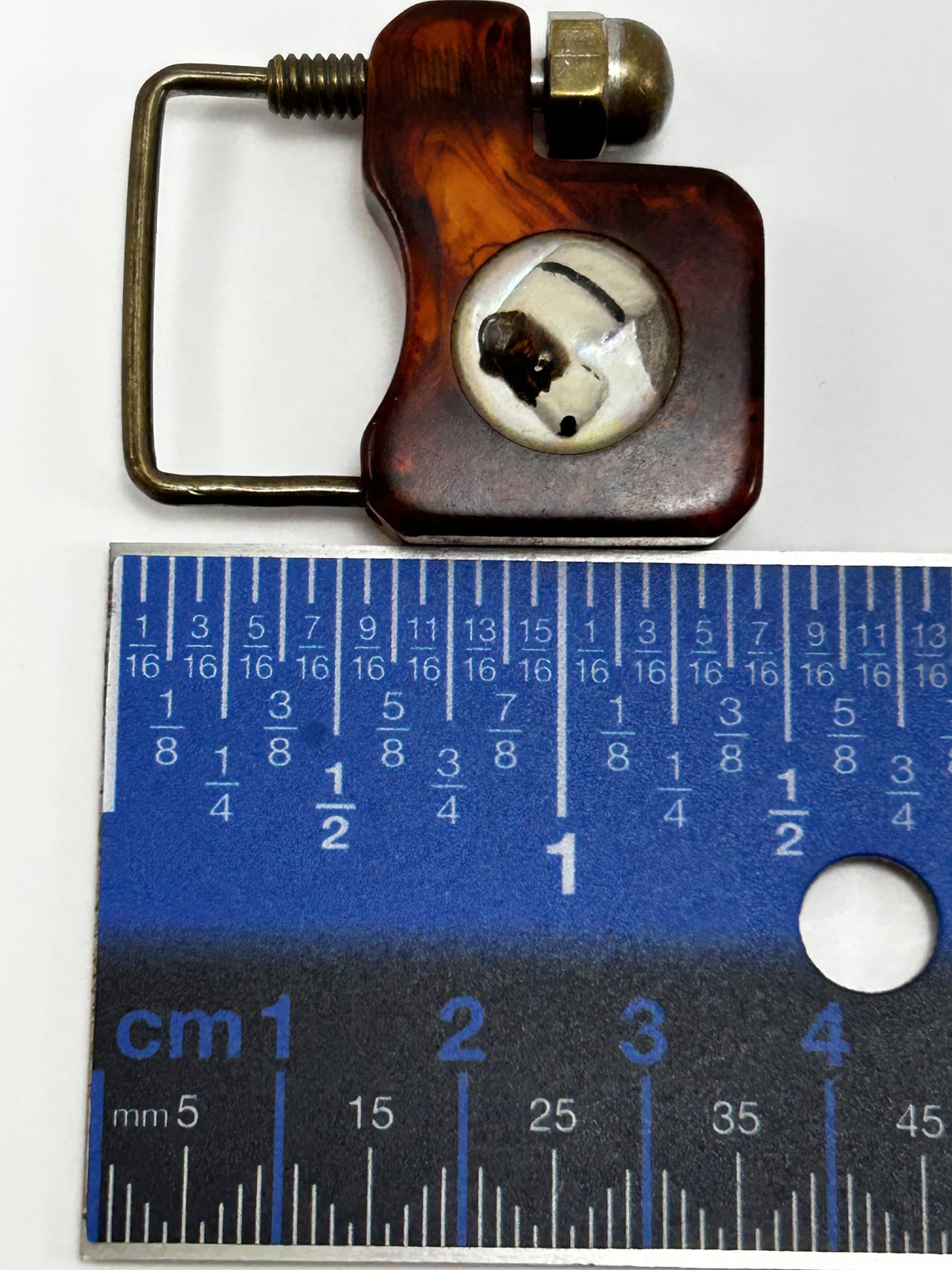 Vintage Antique Tortoiseshell Celluloid Dog Bakelite Mother key Pearl Clip tag