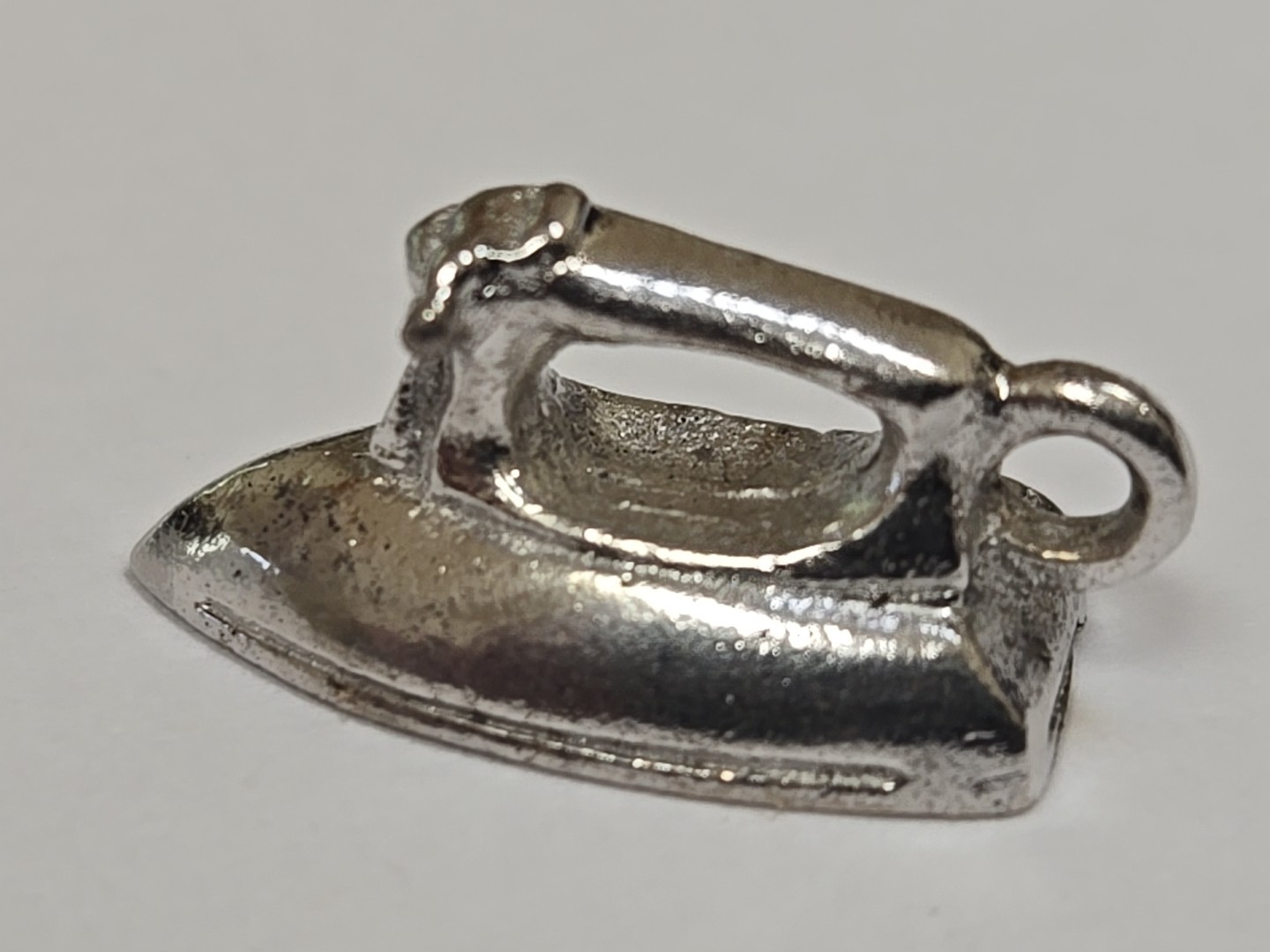 Sterling Silver ~ Iron Charm ~ Clothes Iron ~ VINTAGE