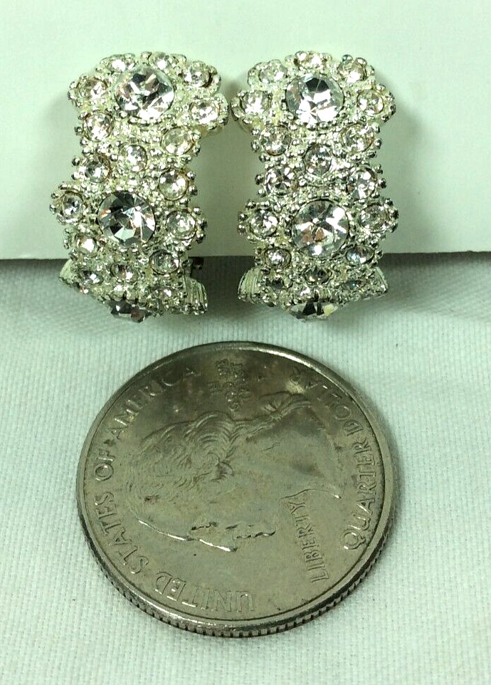 10 Pair High End Vintage Rhinestone Pearl Earring ~ Kramer NY Juliana Weiss T61
