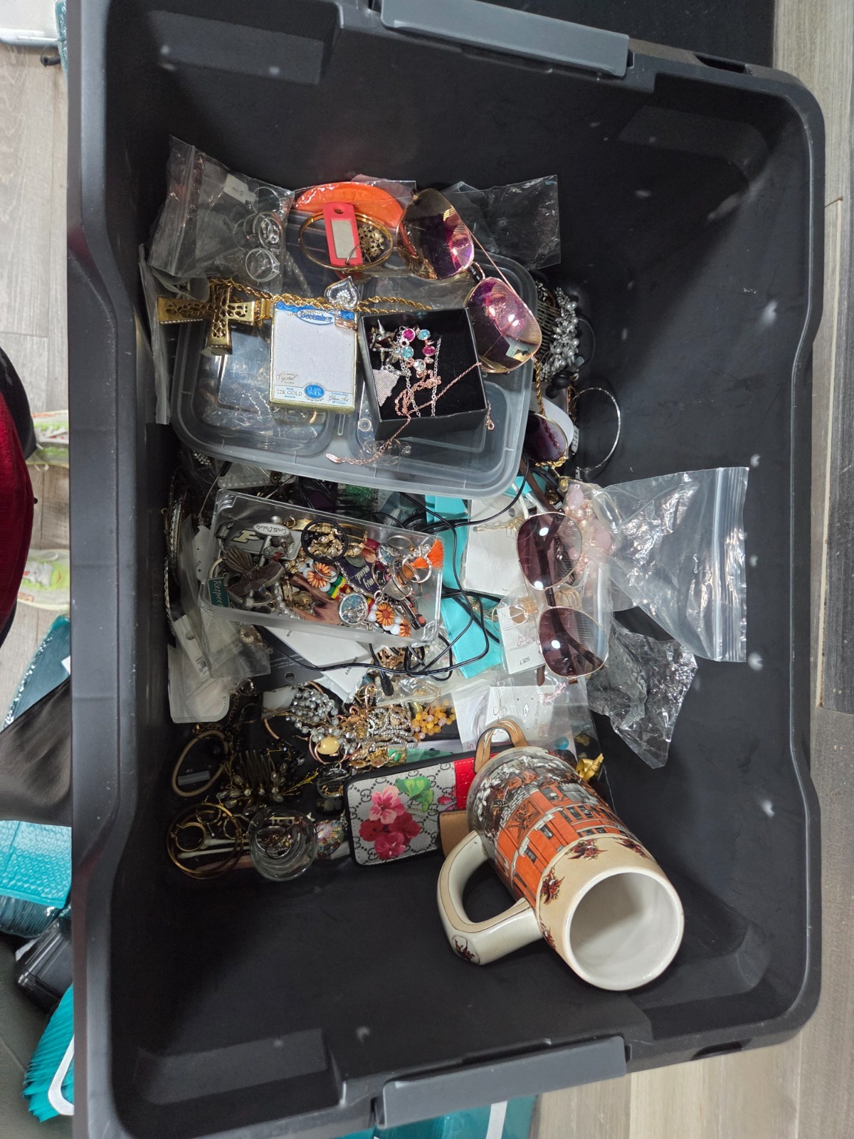 Storage unit find- tote full of jewelry sterling silver