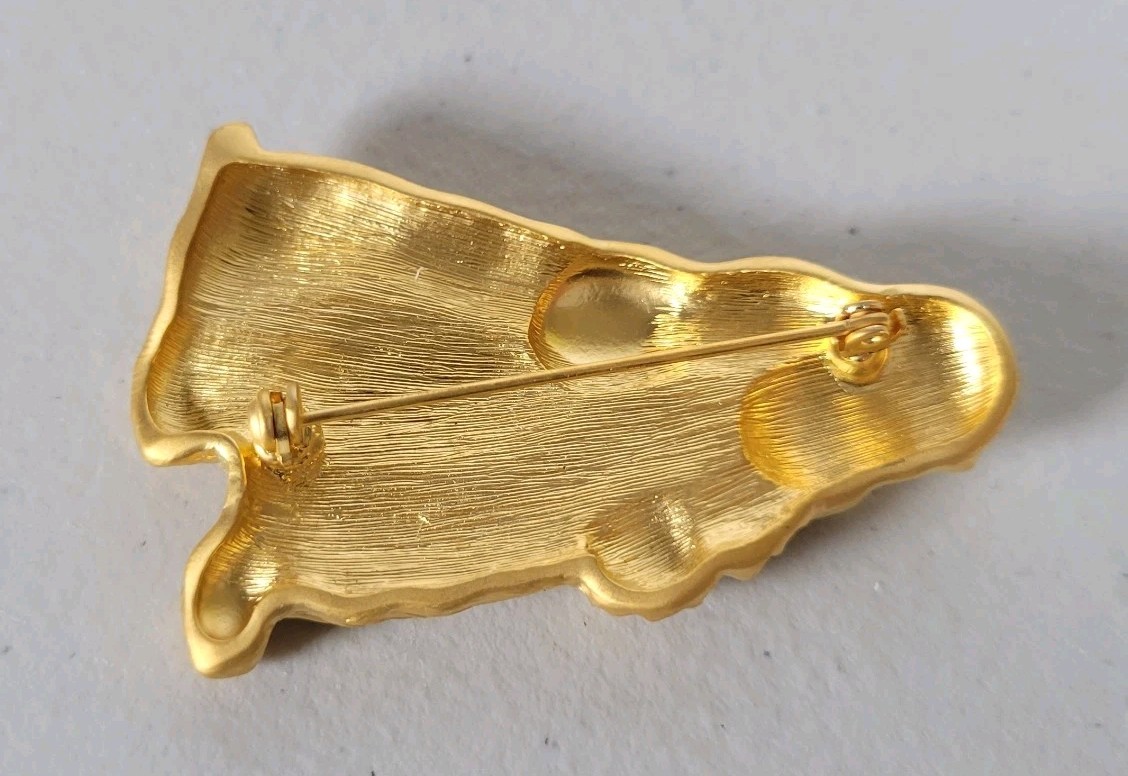 Vintage Gold Toned Metal Cocker Spaniel Dog Pin Brooch Jewelry