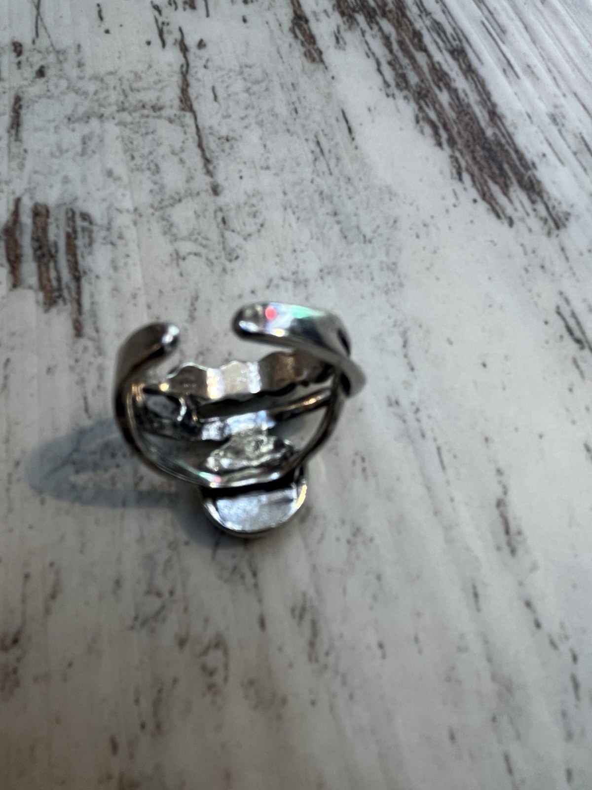 Bohemian Vintage Circular Imitation Turquoise & Moonstone Ring