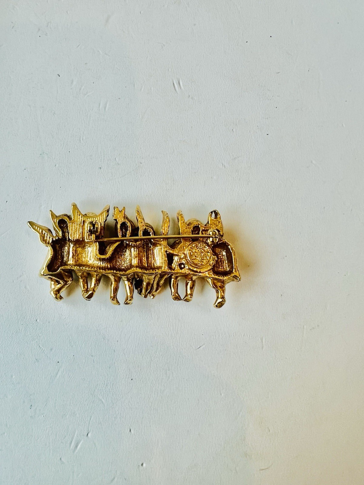Vintage Edgar Berebi Limited Edition 6 All n A Row Angel child Brooch