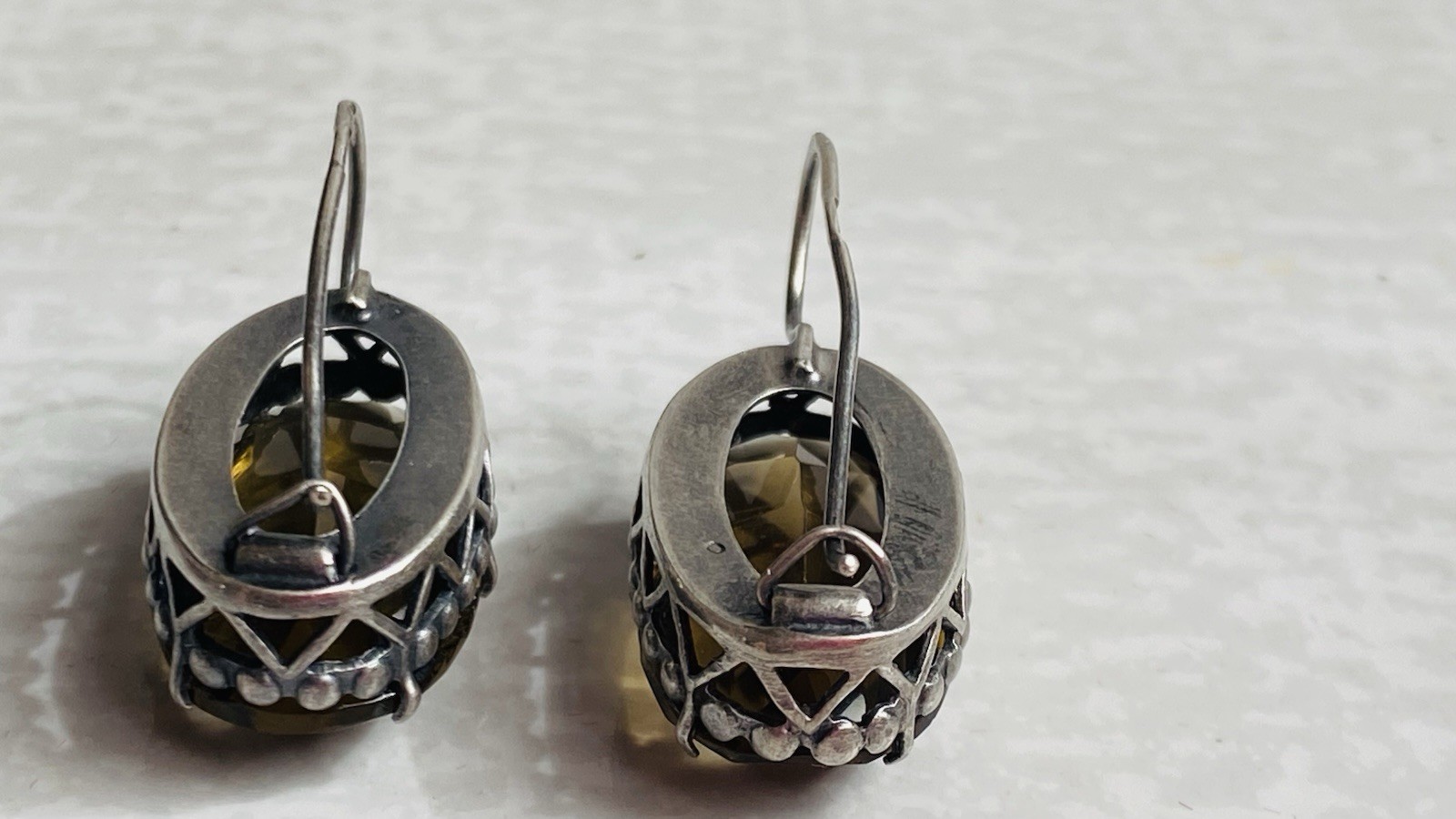 Серьги Крупные СССР серебро 875 звезда 3ФК