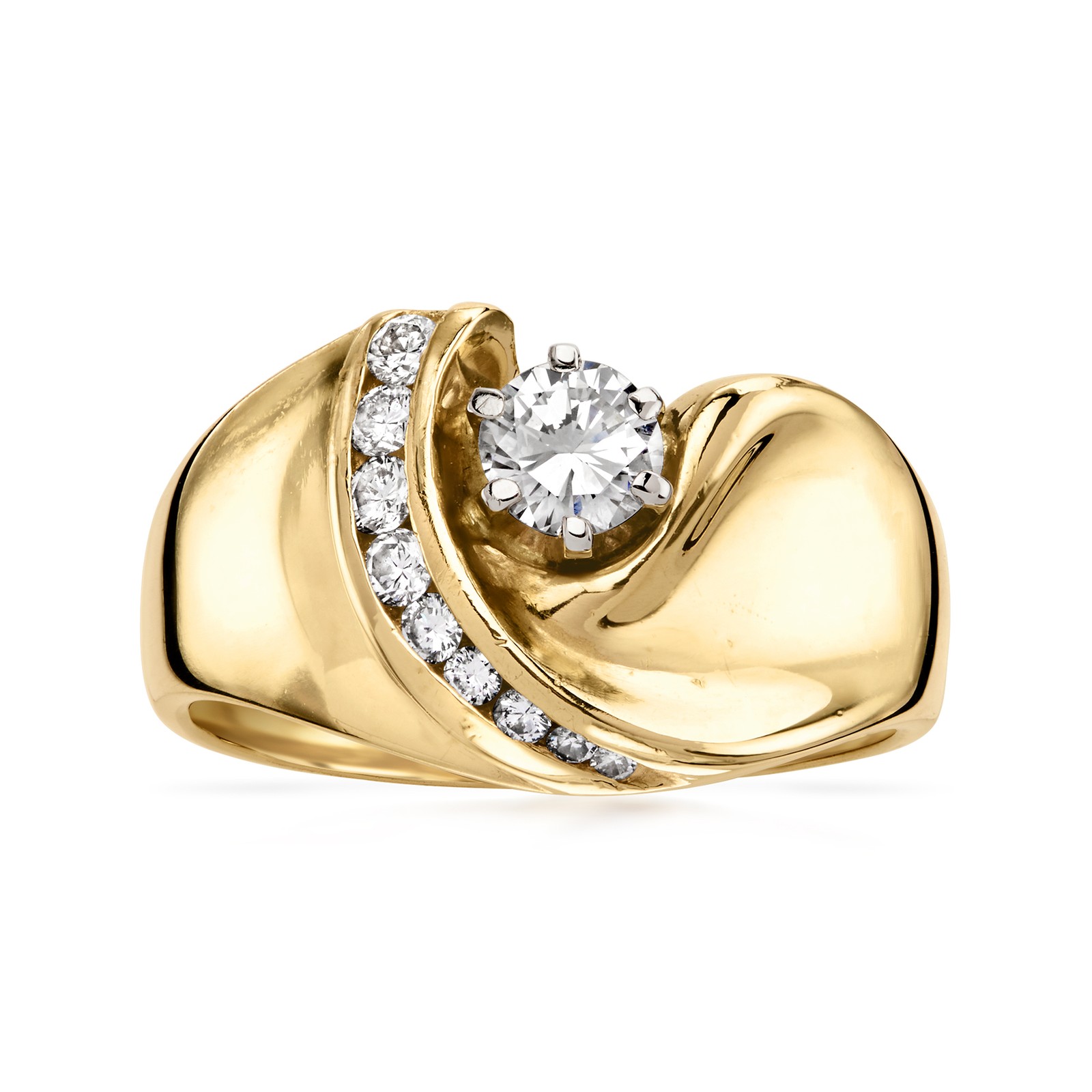 Vintage .60 ct. t.w. Diamond Ring in 14kt Yellow Gold. Size 7.25