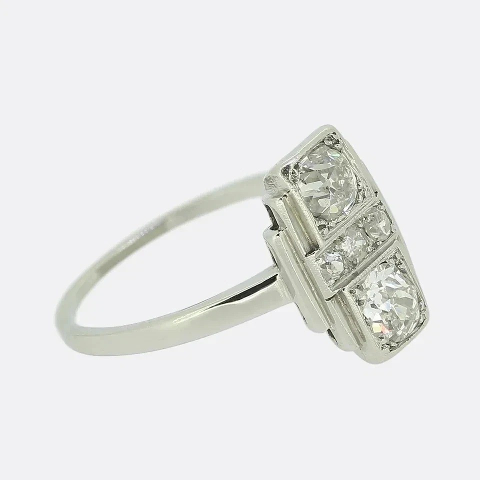 1.95Ct Art Deco Style Lab-Created Diamond Anniversary Wedding 925 Silver Ring