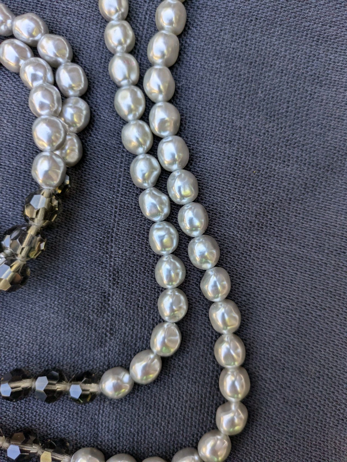 Vintage YSL Yves Saint Laurent Faux Baroque Pearl Necklace & Bracelet Set C46