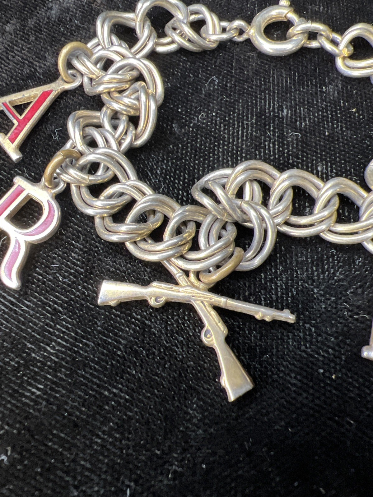 Vintage Military CHARM BRACELET US ARMY
