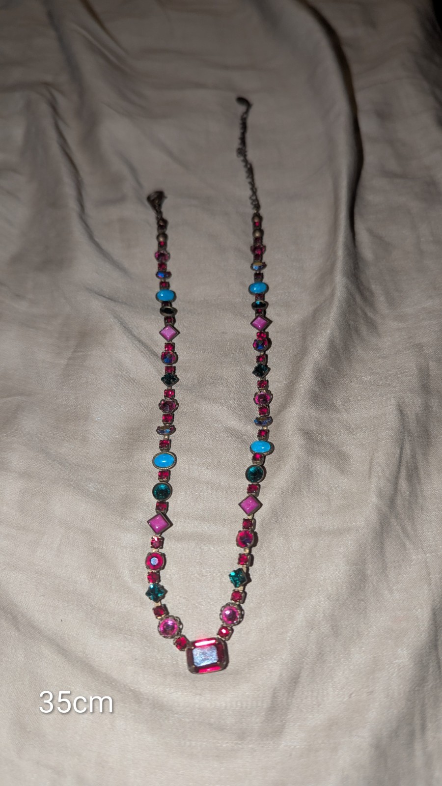 Sorrelli Crystal Necklace Multicolor, With Saphiret necklace