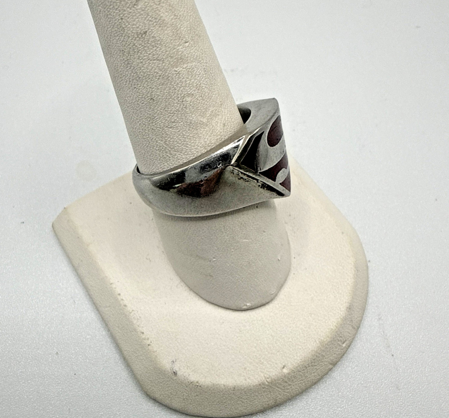 Vintage Mens Superman Ring 10.5 DC Comics Red Enamel stainless steel