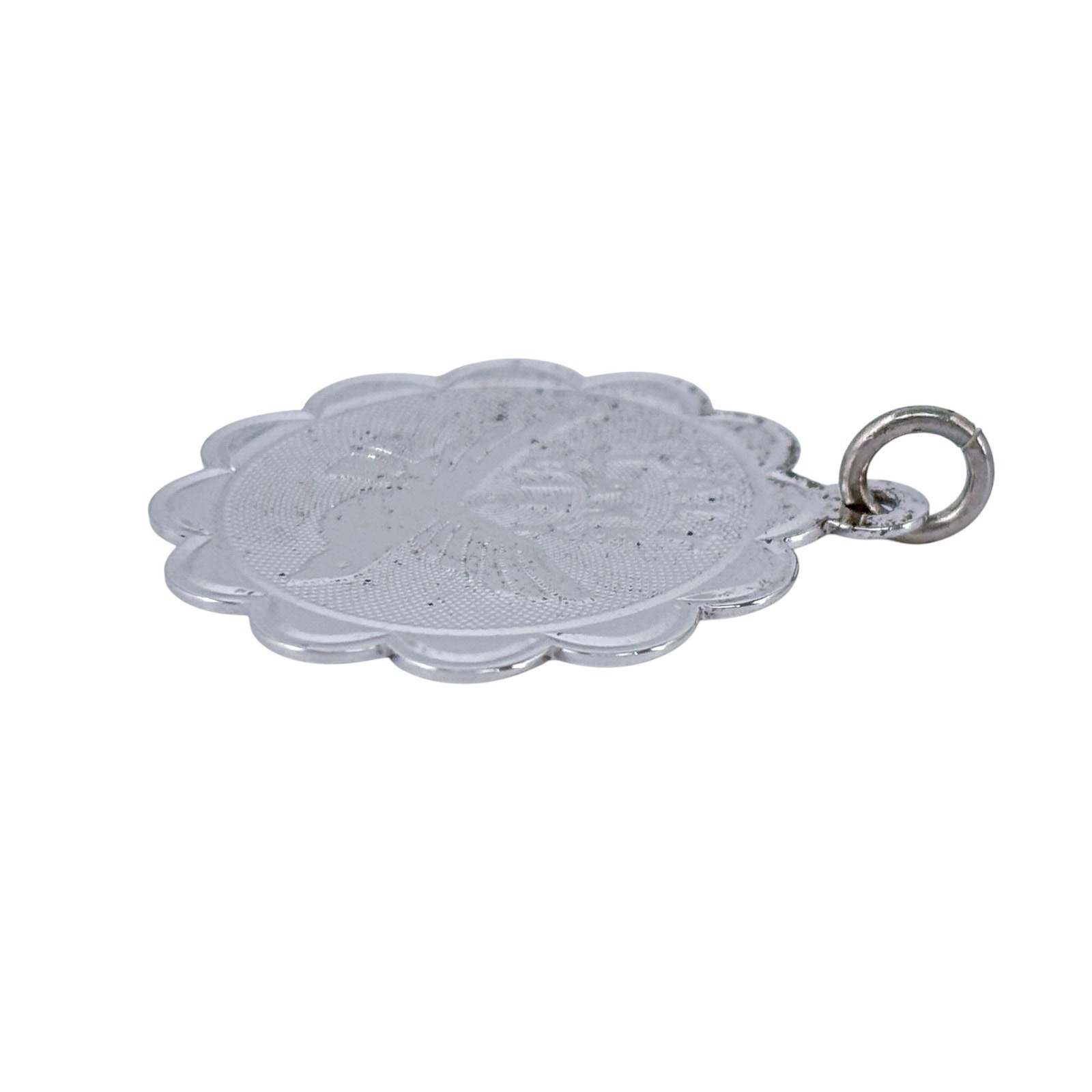 Vintage Silver-Plated Salt Lake City Medal Charm Pendant