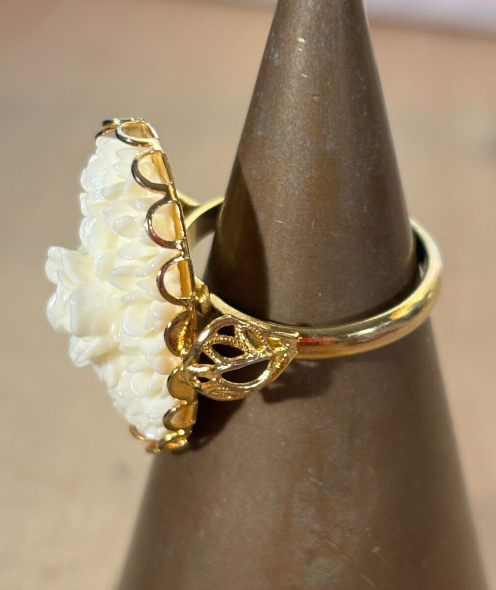 Mixed Carved and Molded Celluloid and Other Vtg Jewelry, Rings, Bracelet Sz 8