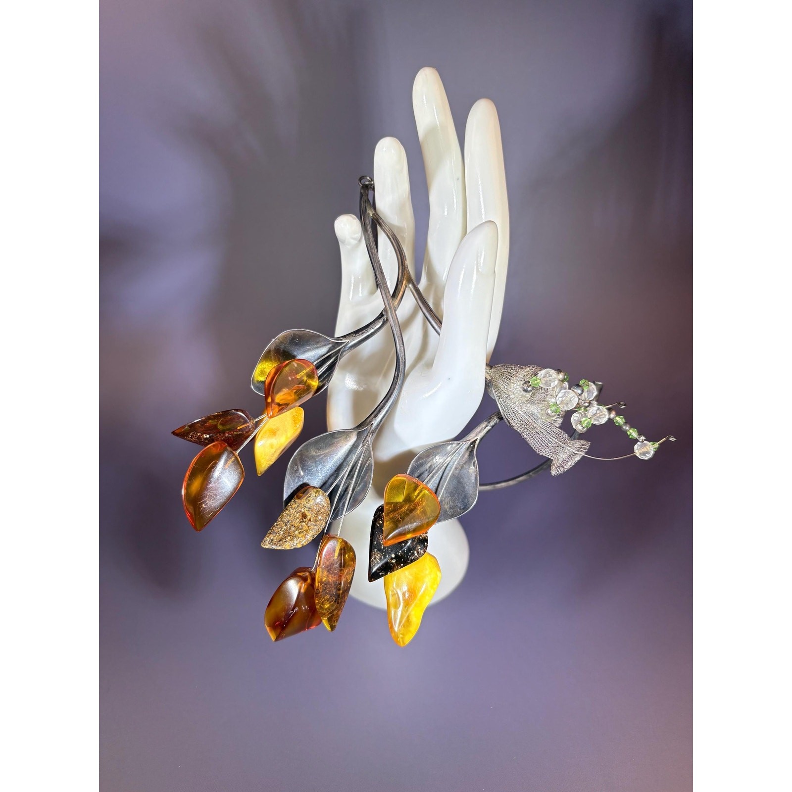 OOAK Egg Yolk / Butterscotch Baltic Amber Sterling Torque Collar Necklace
