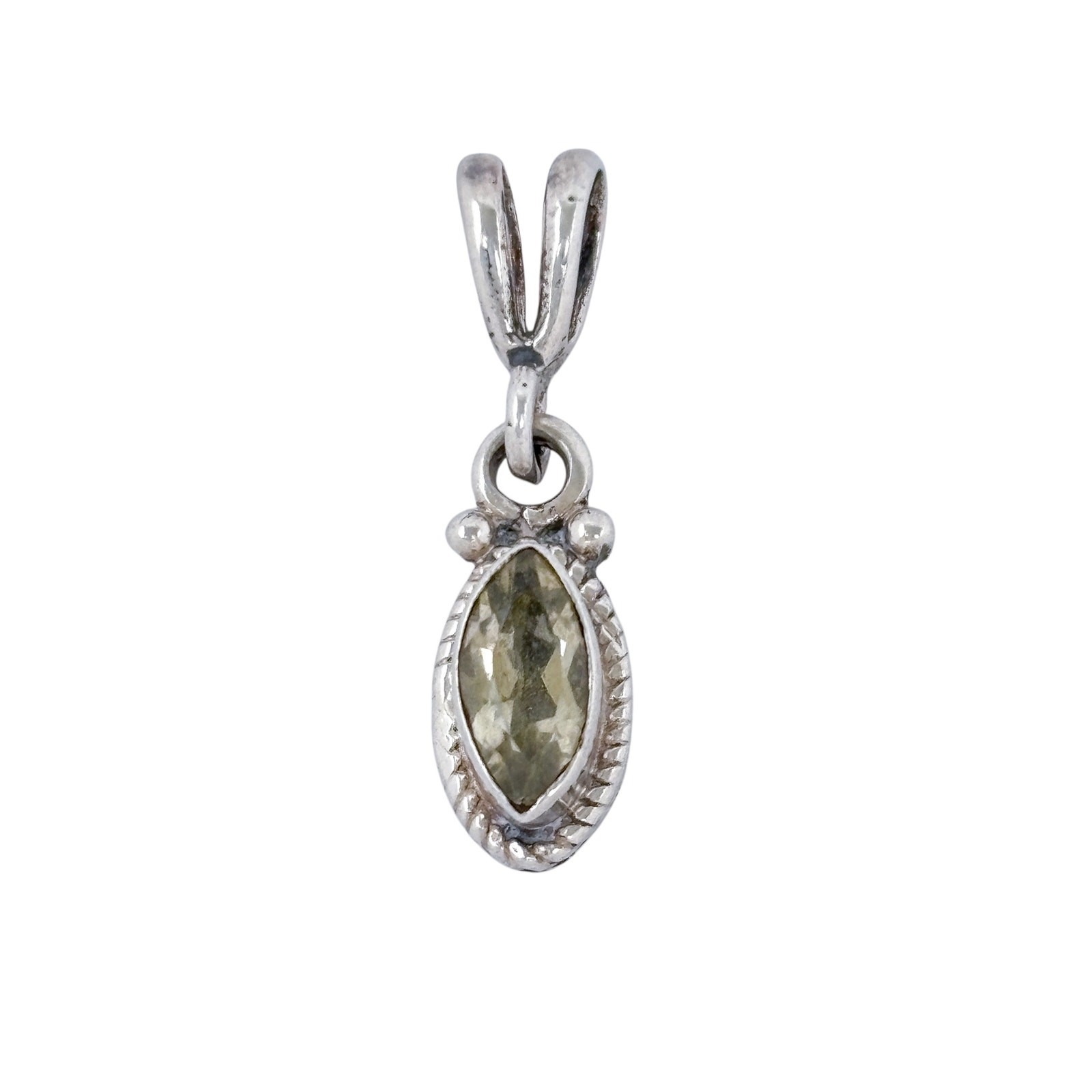 Vintage Sterling Silver 925 | Southwest | Green Amethyst Prasiolite Pendant