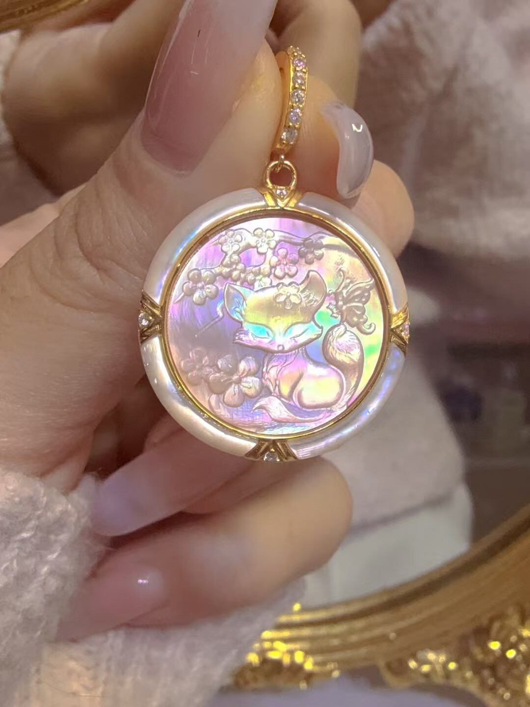 Antique style Cameo Pendant 925 Silver plated Vintage Necklace Estate Jewelry290