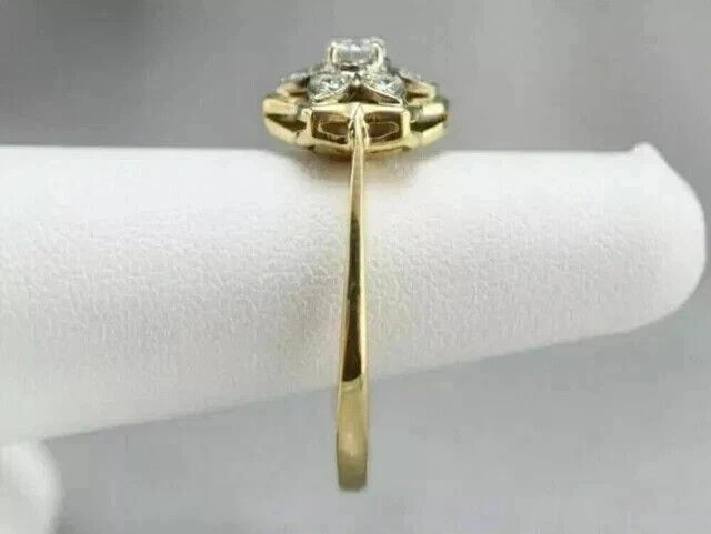 2.1Ct VVS1 Round Cut Lab Created Diamond Anniversary 14K Yellow Gold Finish Ring