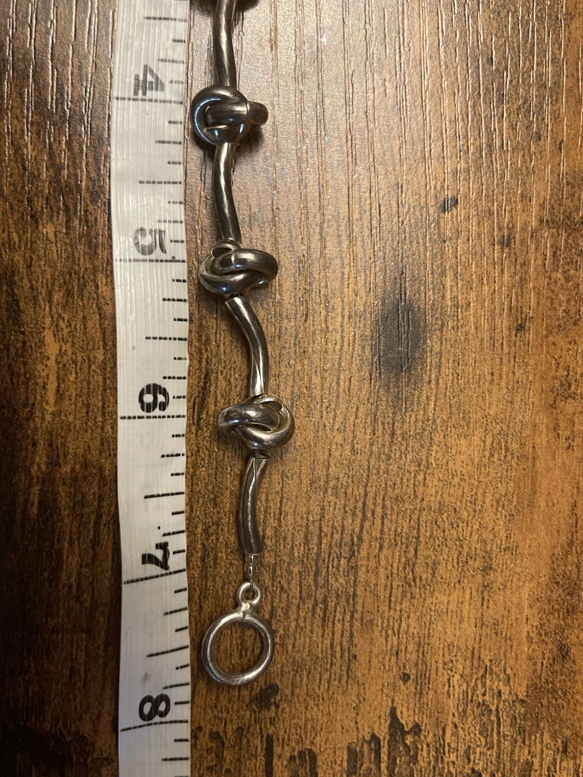 Vintage 1980s Hand Forged 925 Sterling Silver Love Knot Demi Parure Set 80 Grams