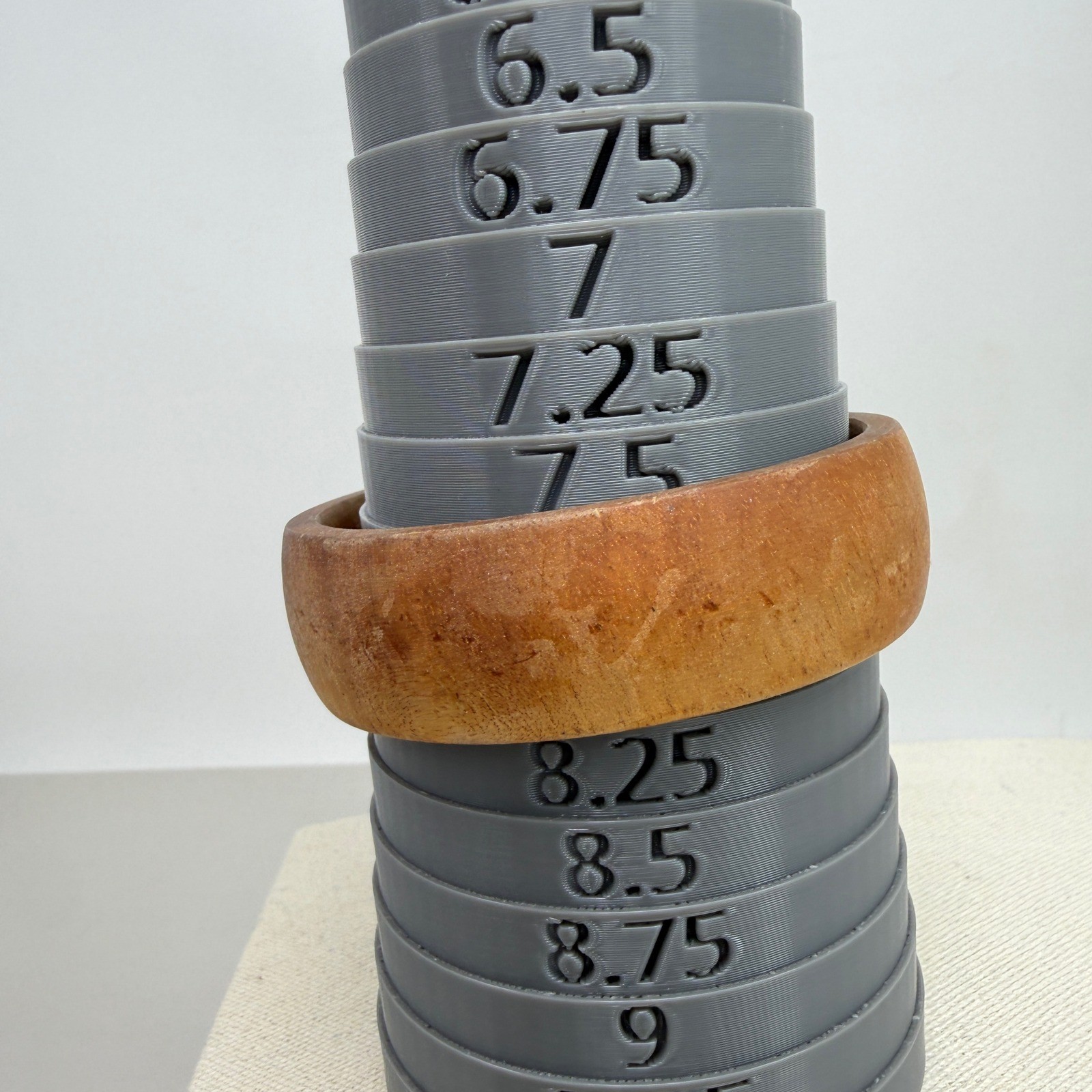 Vintage Wooden Bangle Bracelet Set Natural Rosewood Carved Two-Tone Boho 3pc