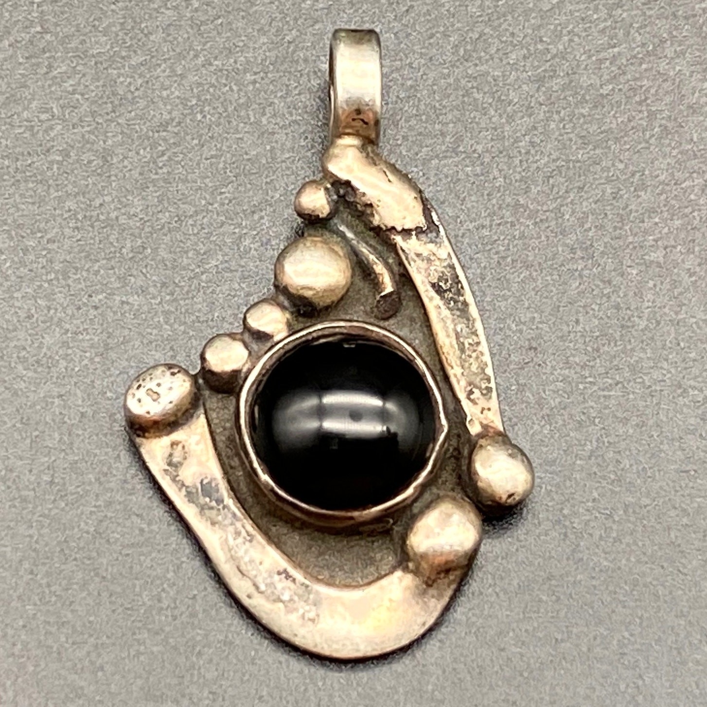 Vintage Brutalist Abstract Sterling Silver Stan Pendant