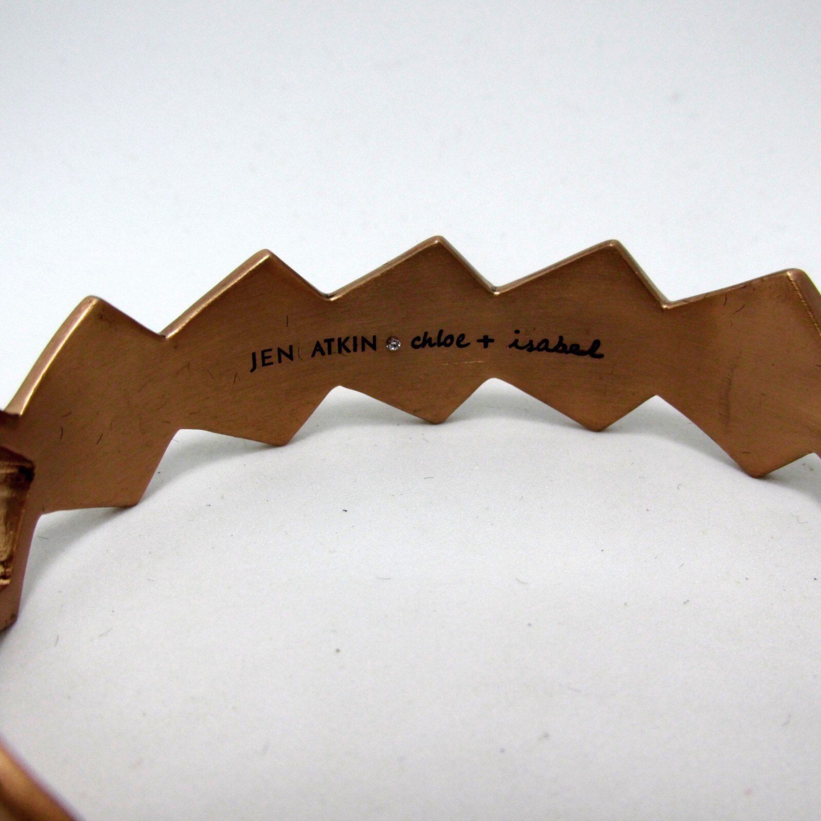 Jen Atkin Chloe & Isabel Layered Rhombus Brushed Copper Tone 7″ Cuff Bracelet