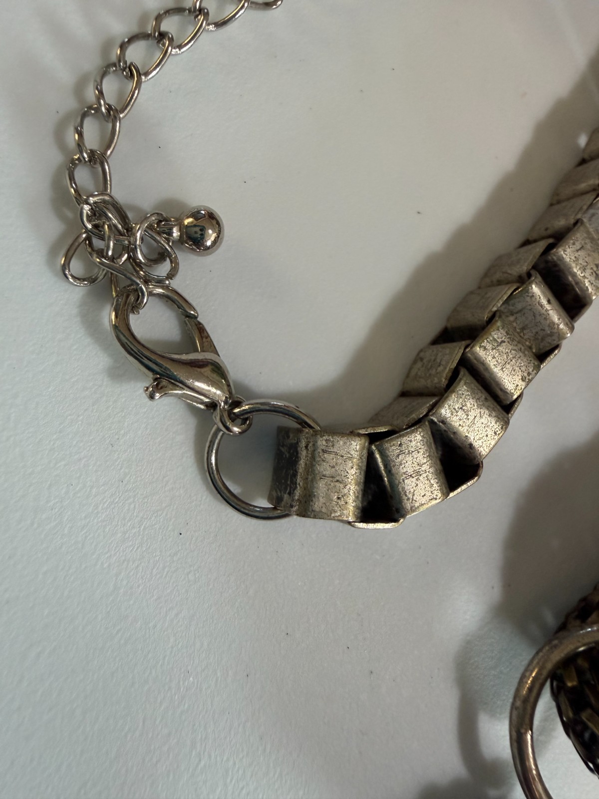 Vintage 80’s Sculptural Necklace Copper Bronze Knots Chains Metallic Industrial