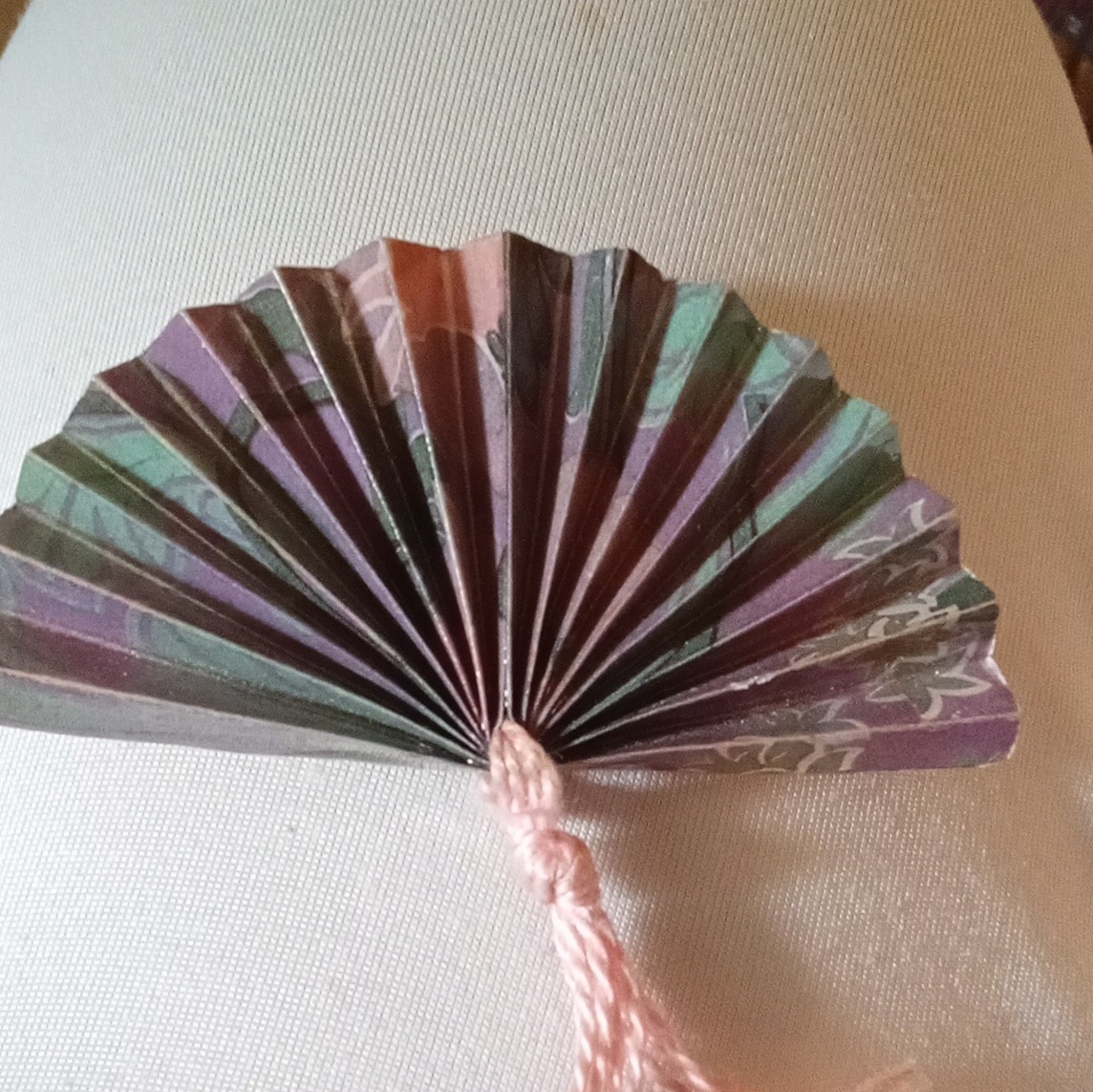 Mini Fan Shape Brooch Pin Multicolor Women’s 3″Probably Hand Made Could Be Melam