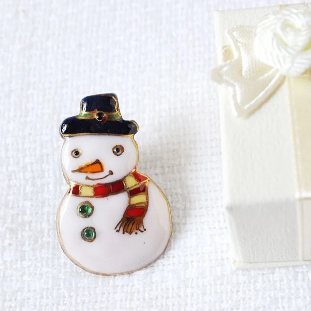 Snow Man – Japanese cloisonné enamel Pin Badge Pin Brooch Made-to-order NEW