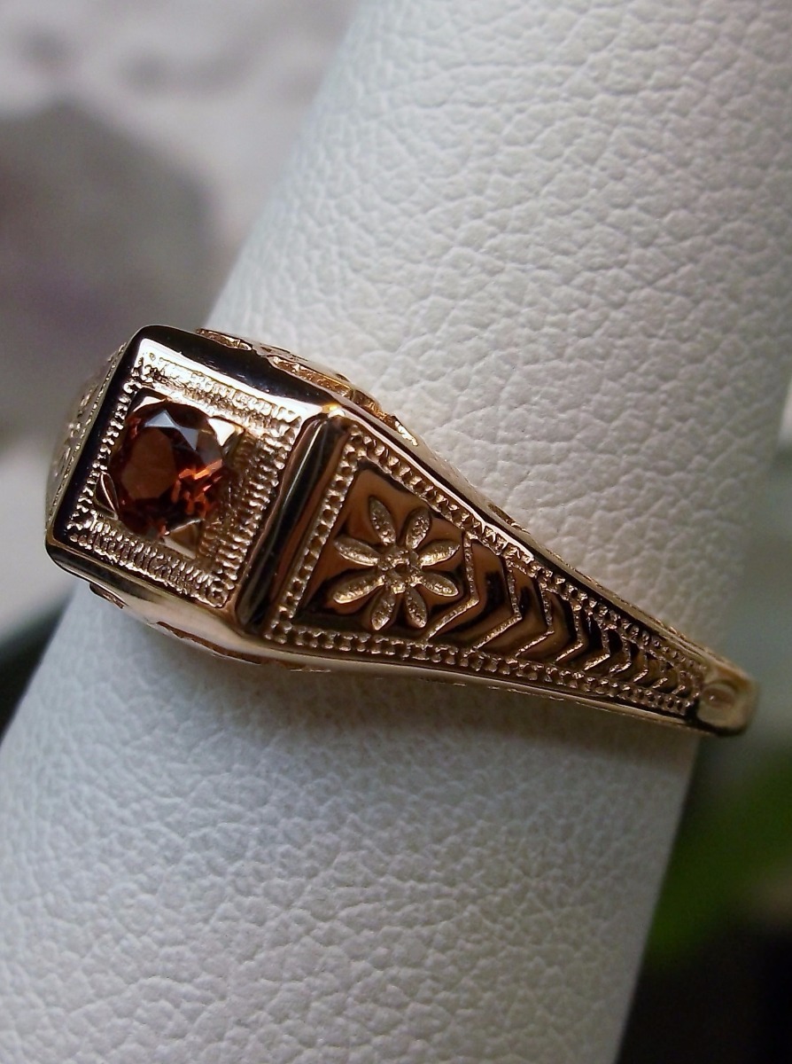 NATURAL Garnet Ring, Wedding Art Deco Revival Jewelry, US SELLER-Giftwrap