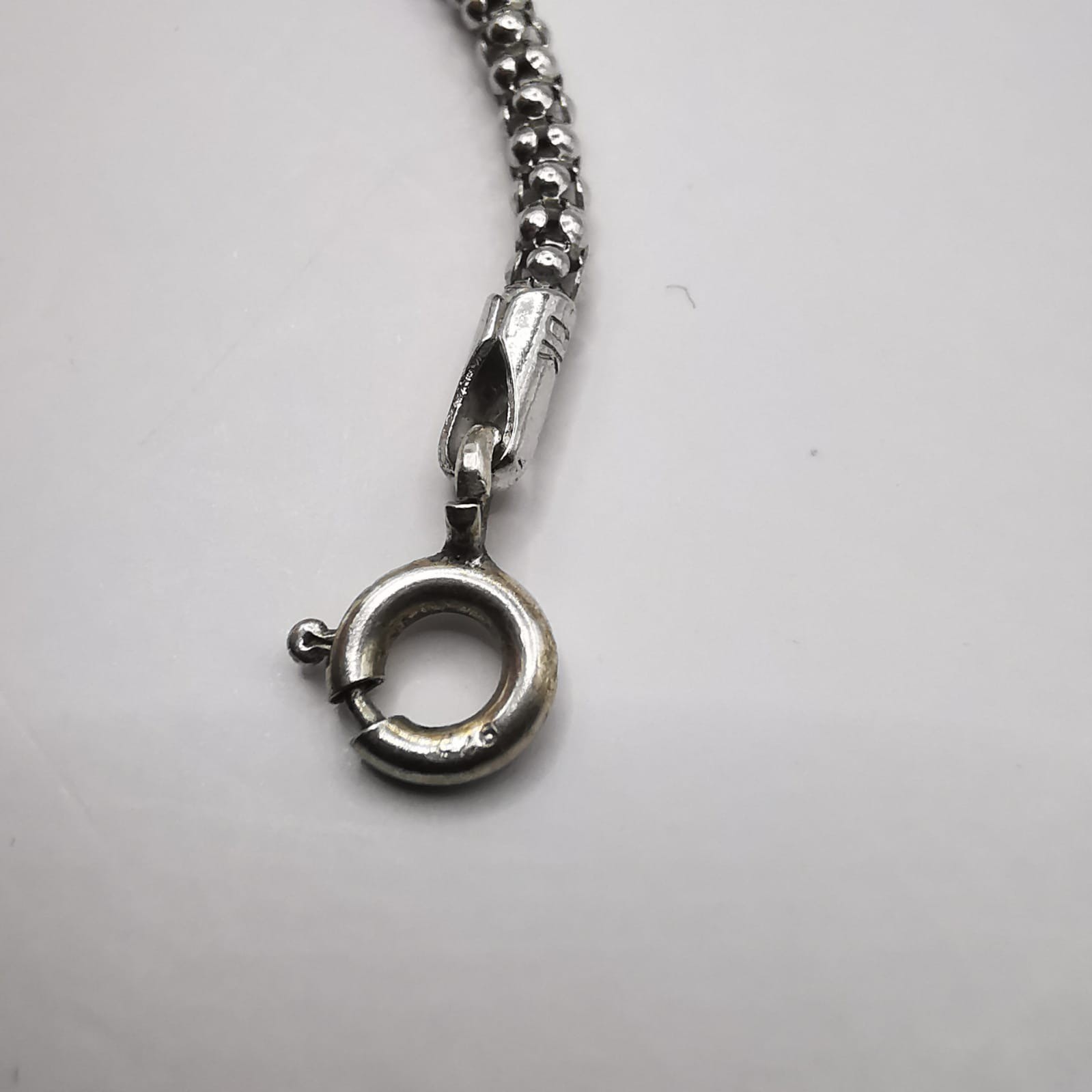 Vintage 925 Sterling Silver Chain Necklace Signed 3.44g 50.5cm (20in) 0.2cm