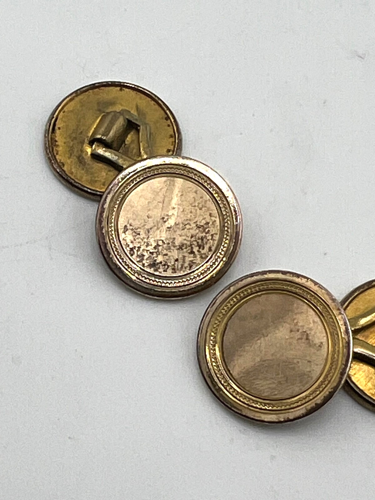 Vintage Masonic cufflinks Compass & Square gold filled & brass some wear