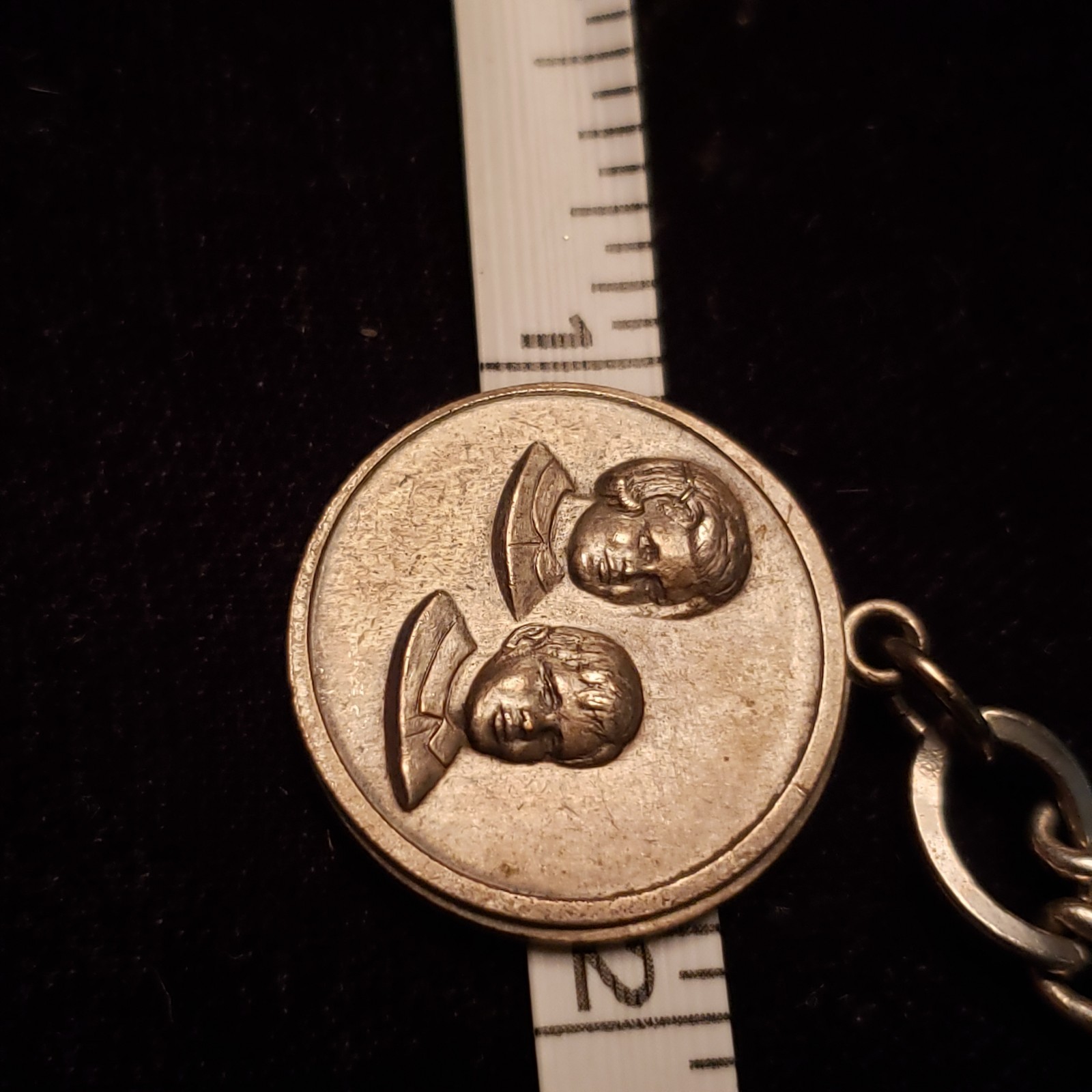 1960’s JFK JOHN JR JACKIE O CHARM BRACELET SILVER TONE
