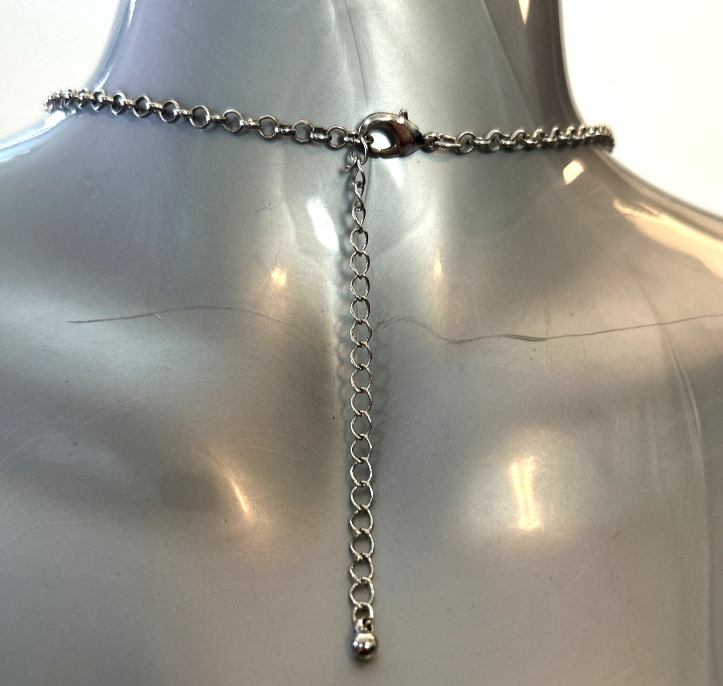 Vintage Estate Ring front PENDANT CHAIN CHOKER NECKLACE