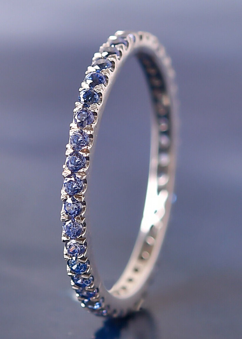 Tanzanite Eternity Wedding Band Matching Engagement Ring Stacking Ring Jewelry