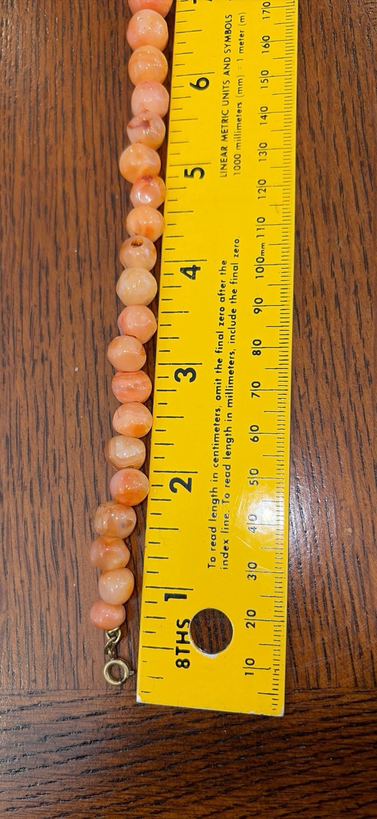 Vintage Peachy Orange Agate Necklace Beautiful Color Variations EUC