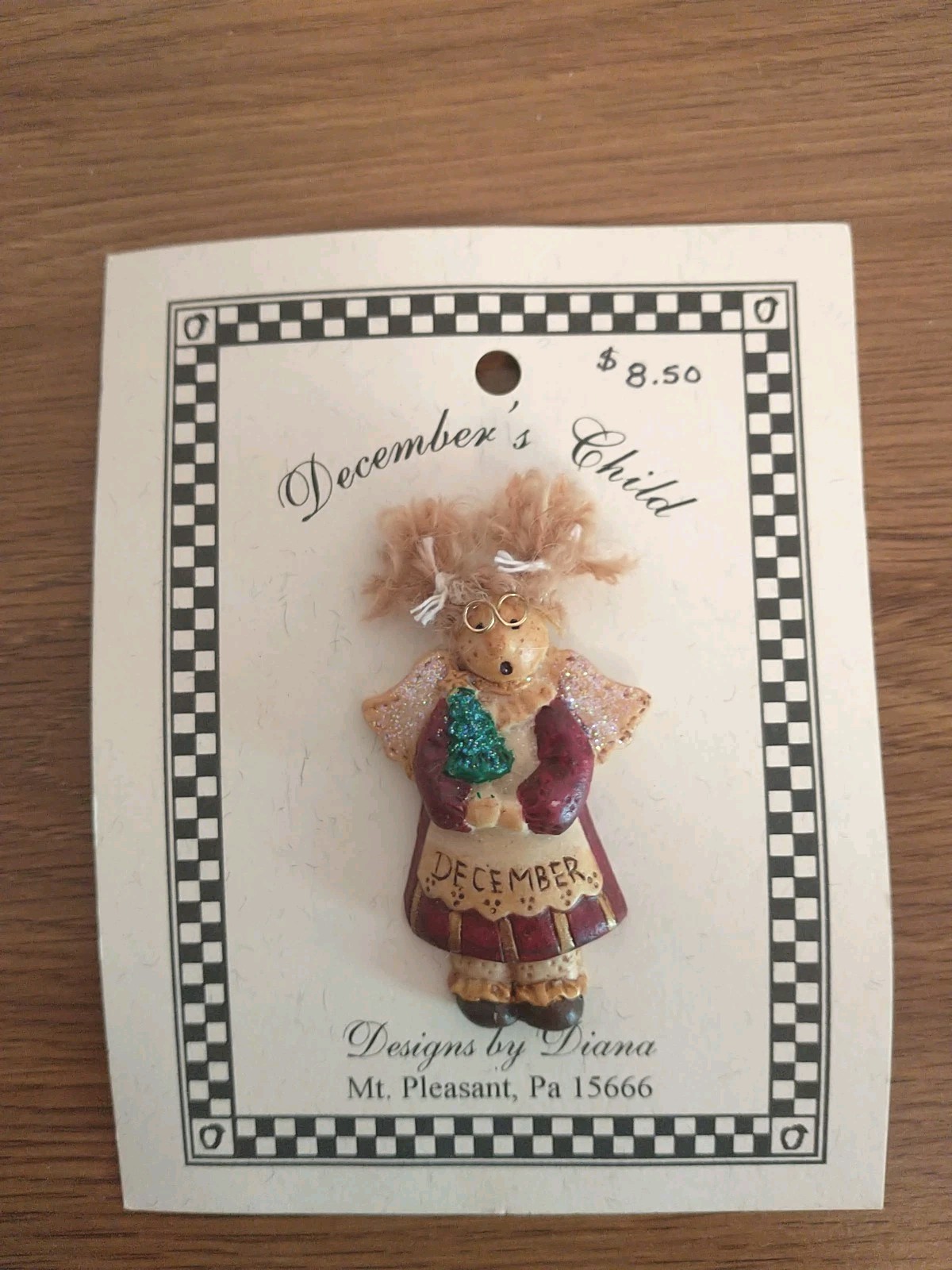 VTG Diana Zufall Sculpted 2.5″ Birthday Brooch Lot of 4