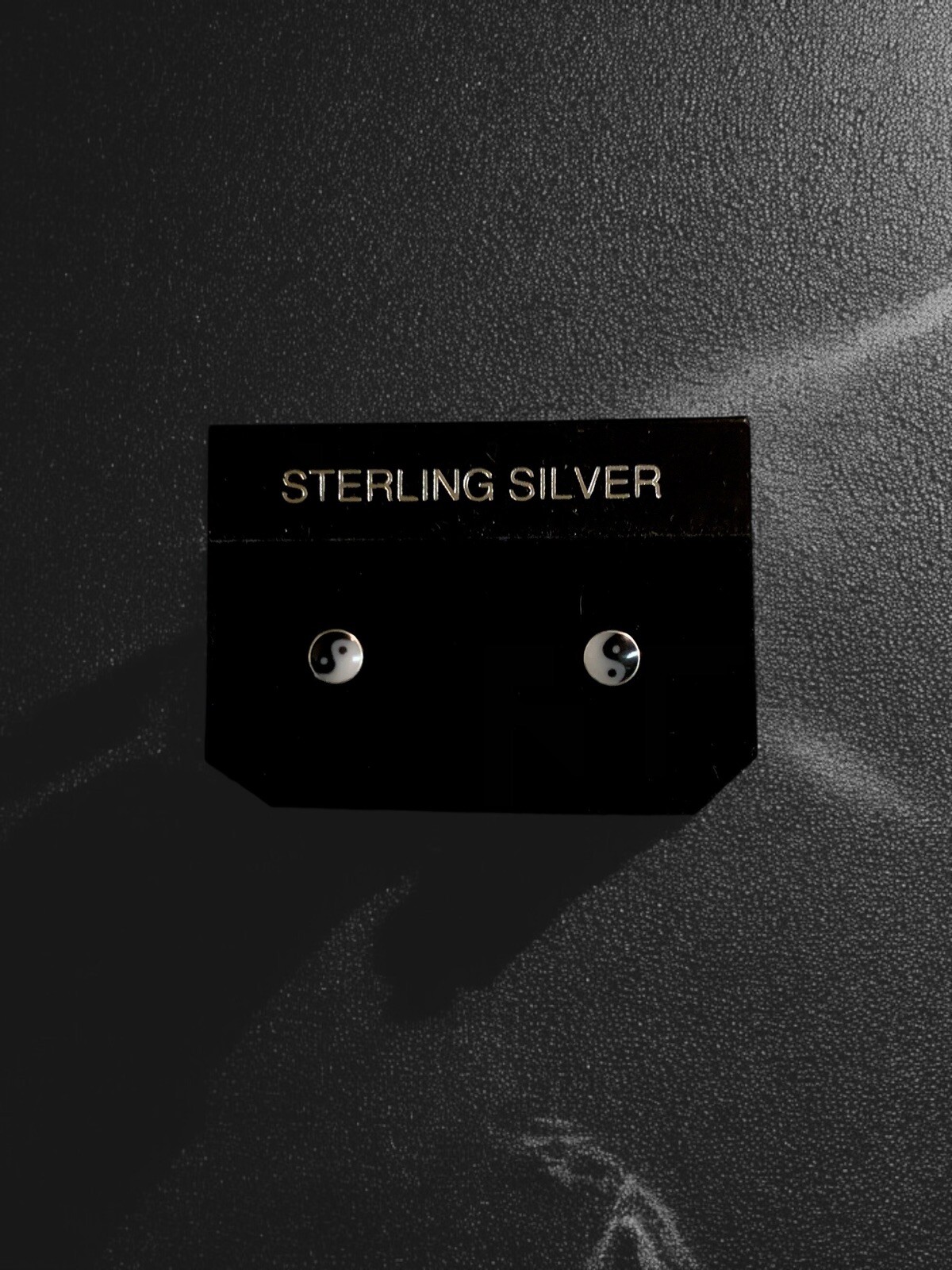 Sterling Silver Tiny Yin Yang Stud Earrings 5mm