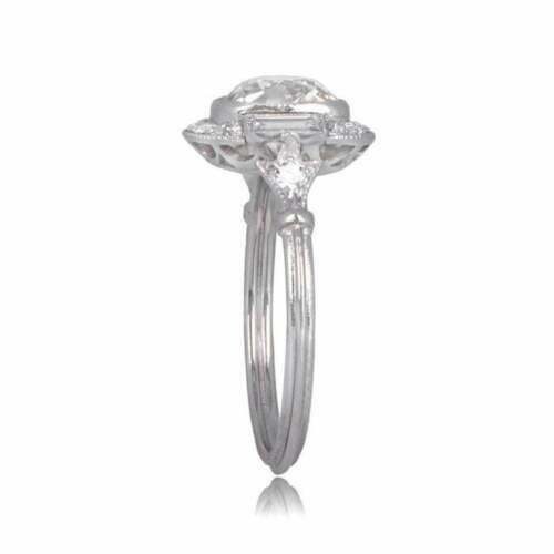3.10 Ct White Diamond Art Deco Vintage Engagement Ring 925 Sterling Silver