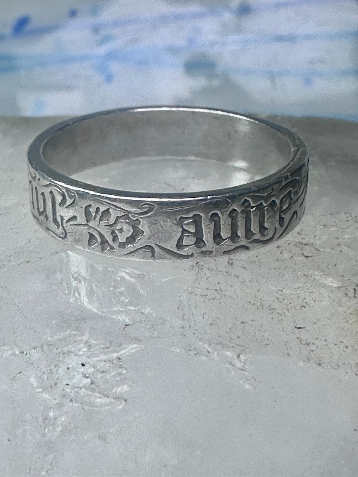 You and No Other Ring vintage love band Valentine size 9.75 sterling silver wome