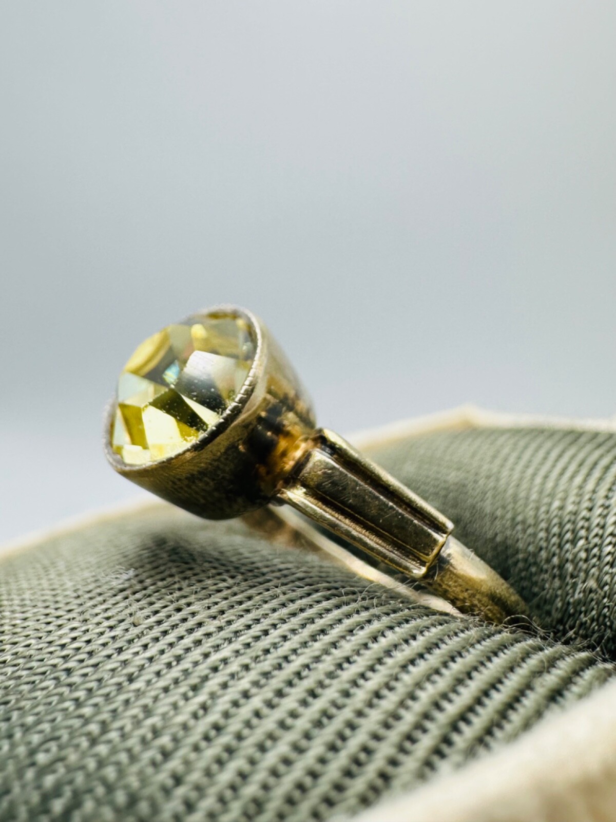 Vintage Gilt Silver Engagement Ring 875 soviet Women’s Jewelry