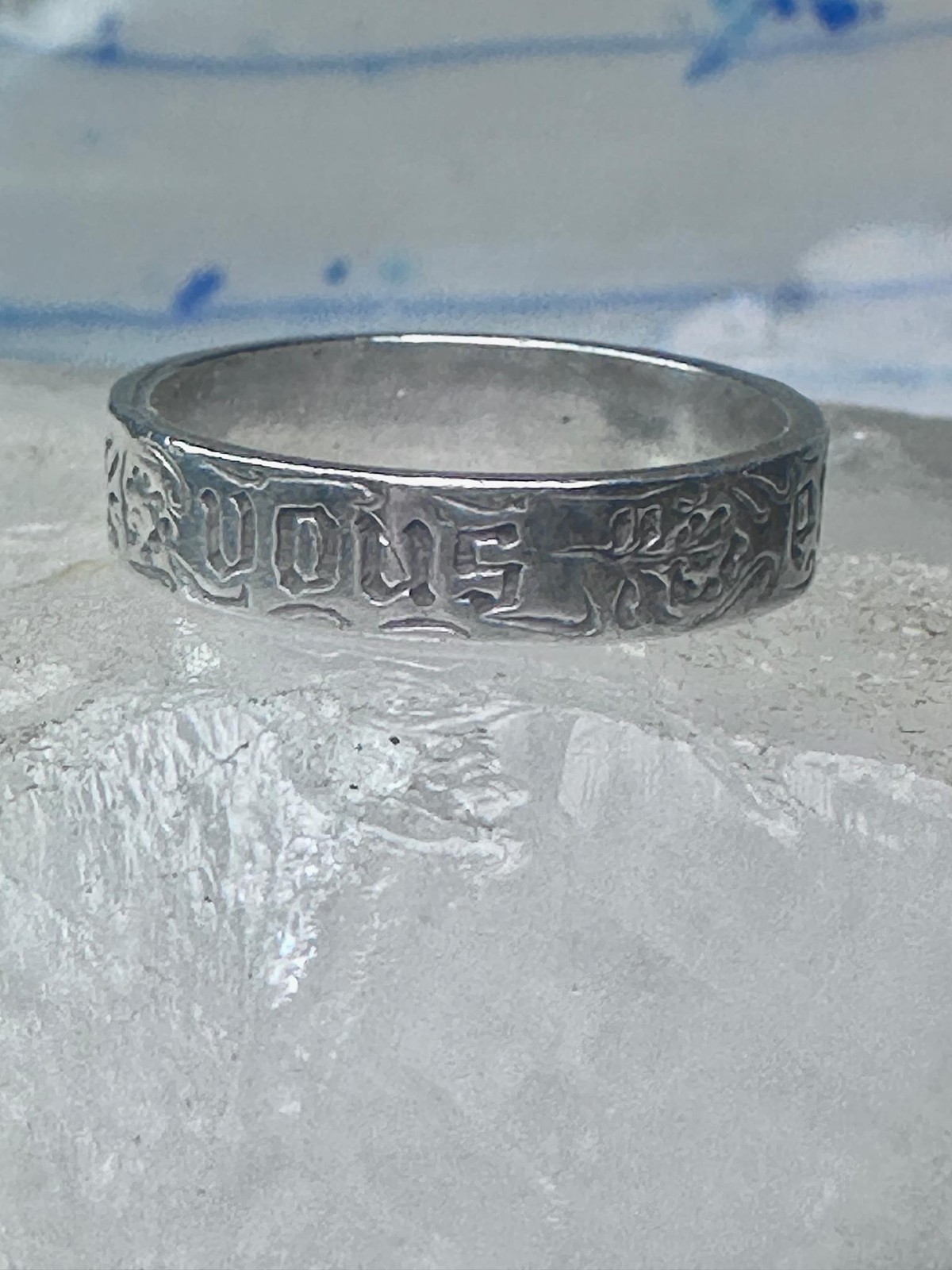 You and No Other Ring vintage love band Valentine size 9.75 sterling silver wome