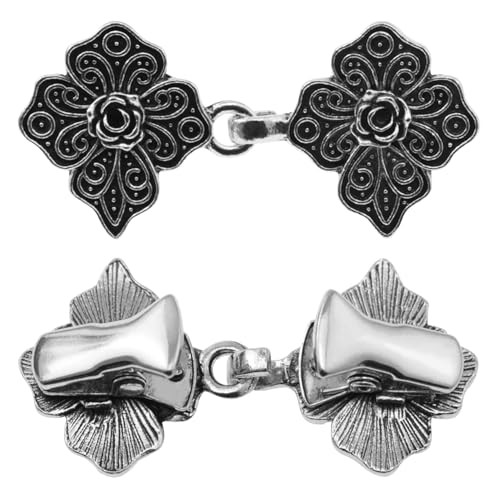 yyangz 2 Pair Leaf Shaped Alloy Snap Clips Rose Leaf Sweater Clips Women’s