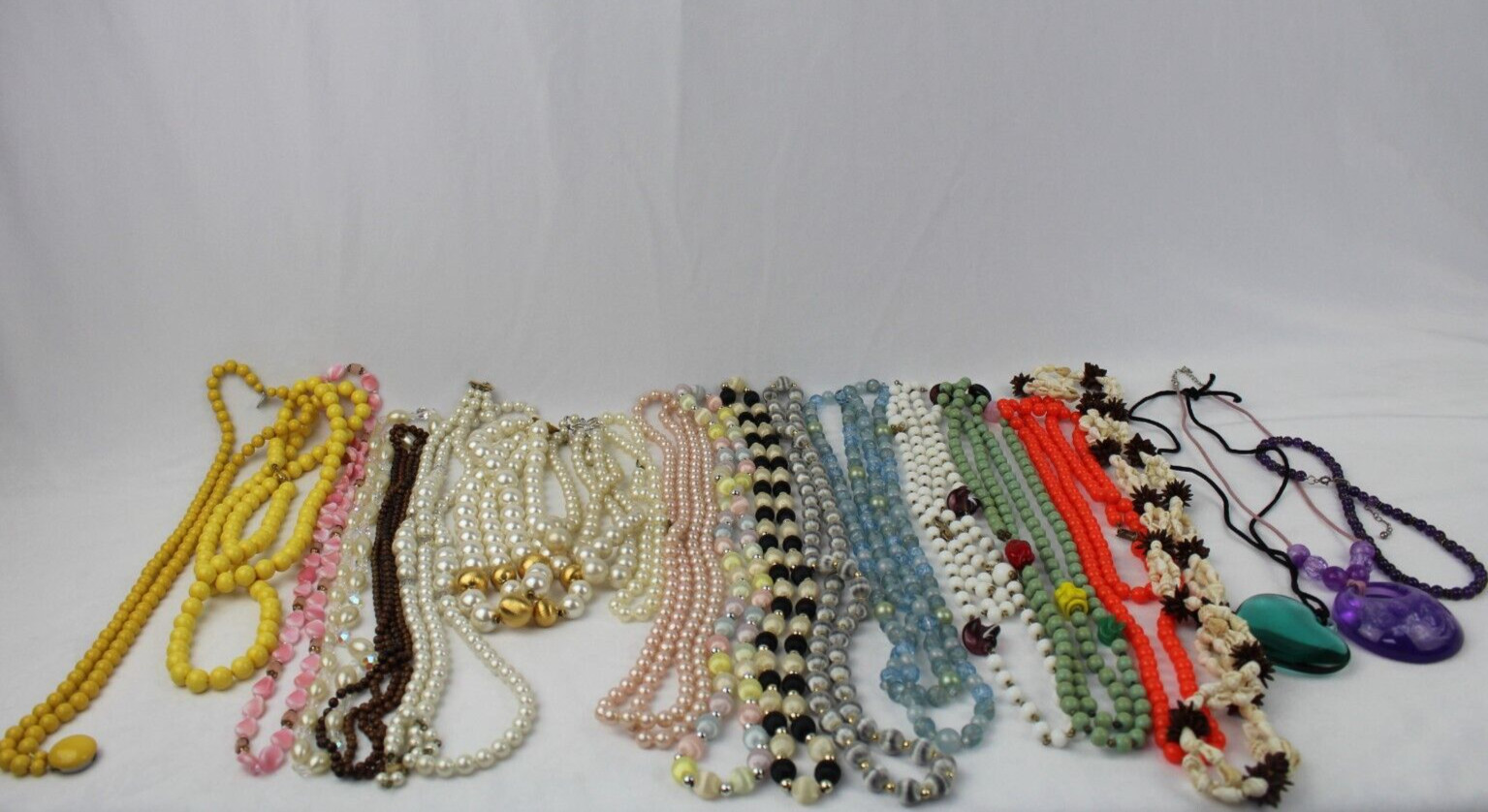 Lot Of 21 Costume Jewelry Necklaces