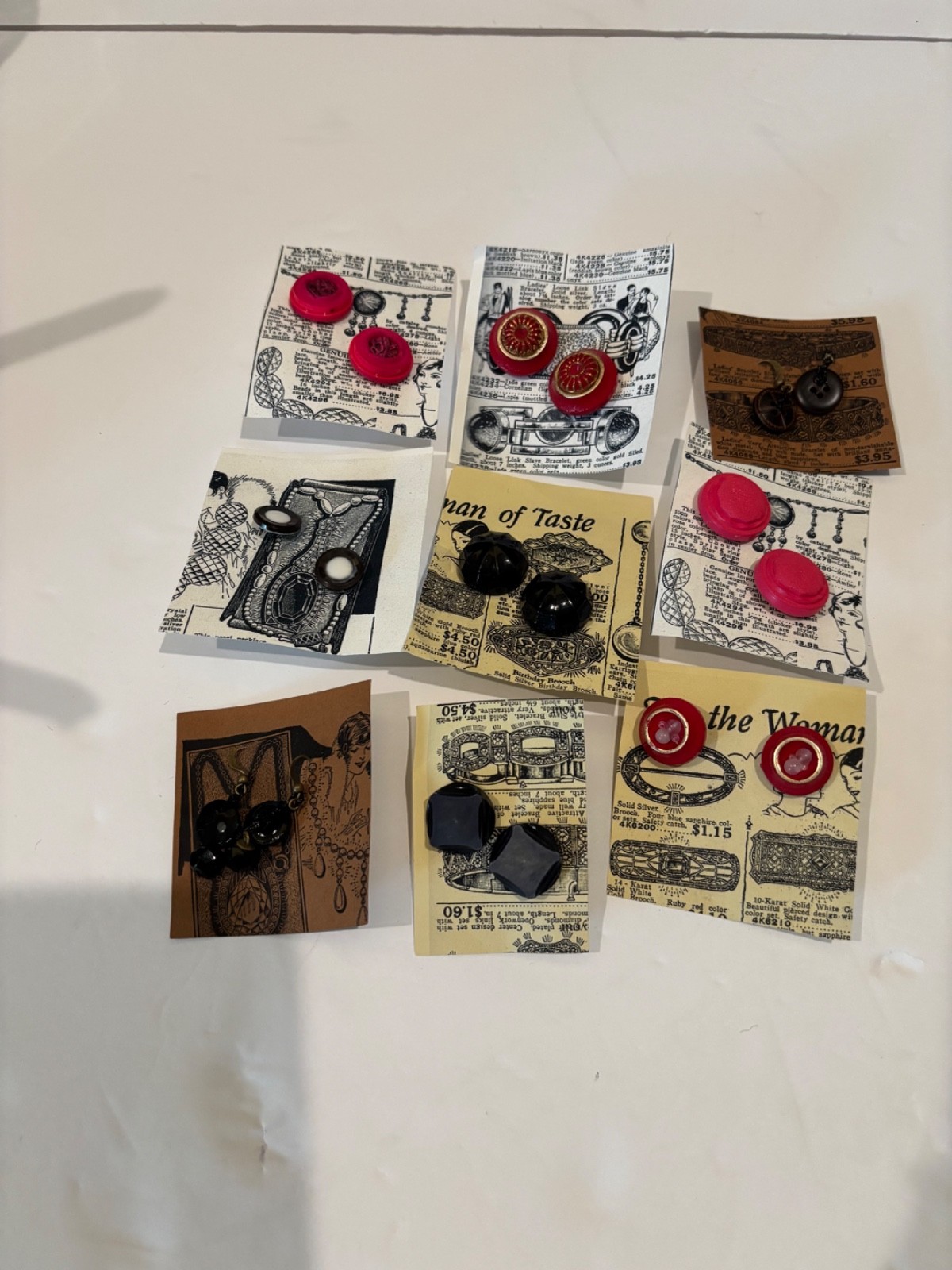Lot of Vintage Buttons with pierced backs