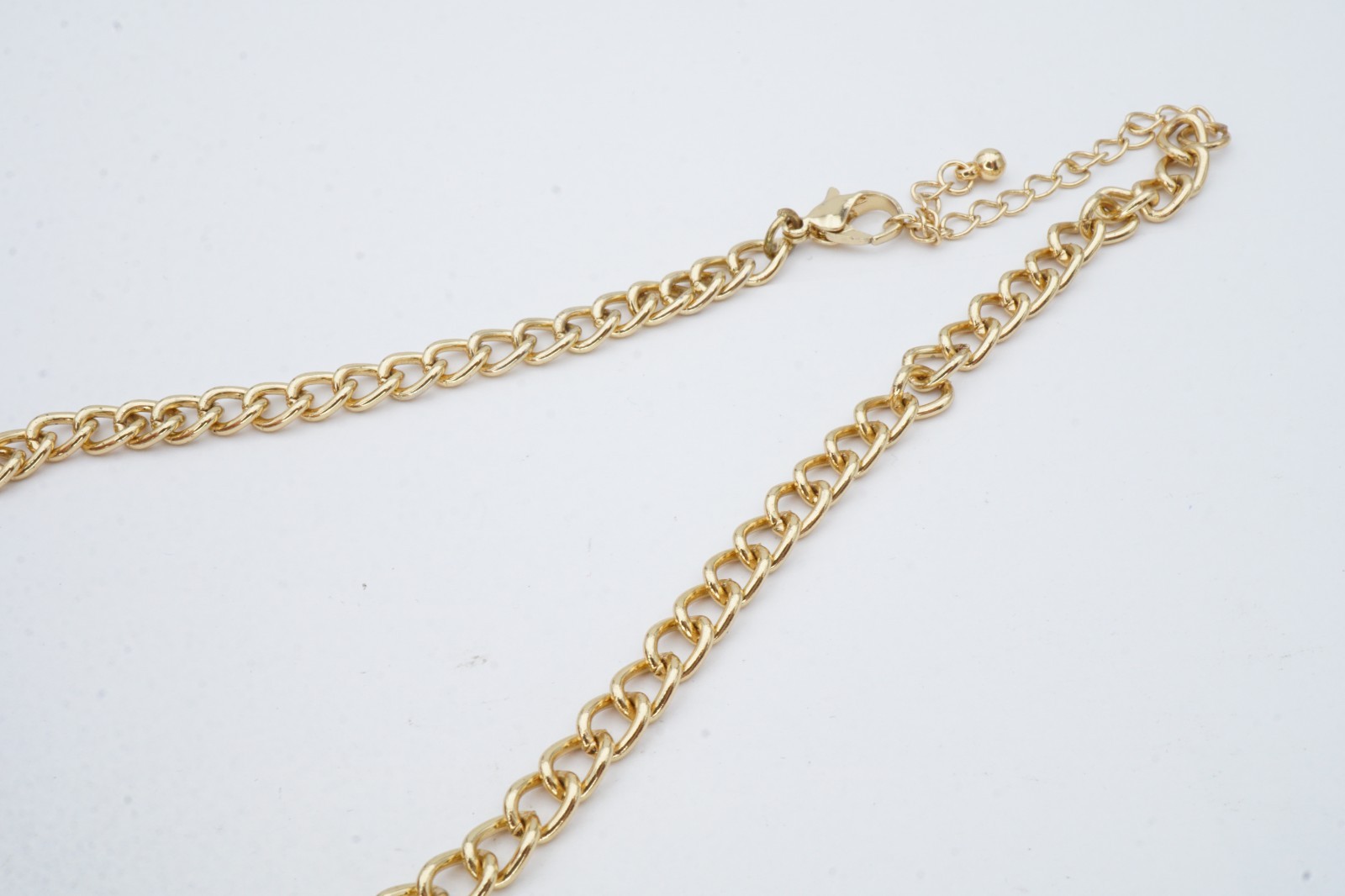 Vintage Necklace Gold Tone Rose Flower Colorful 21″