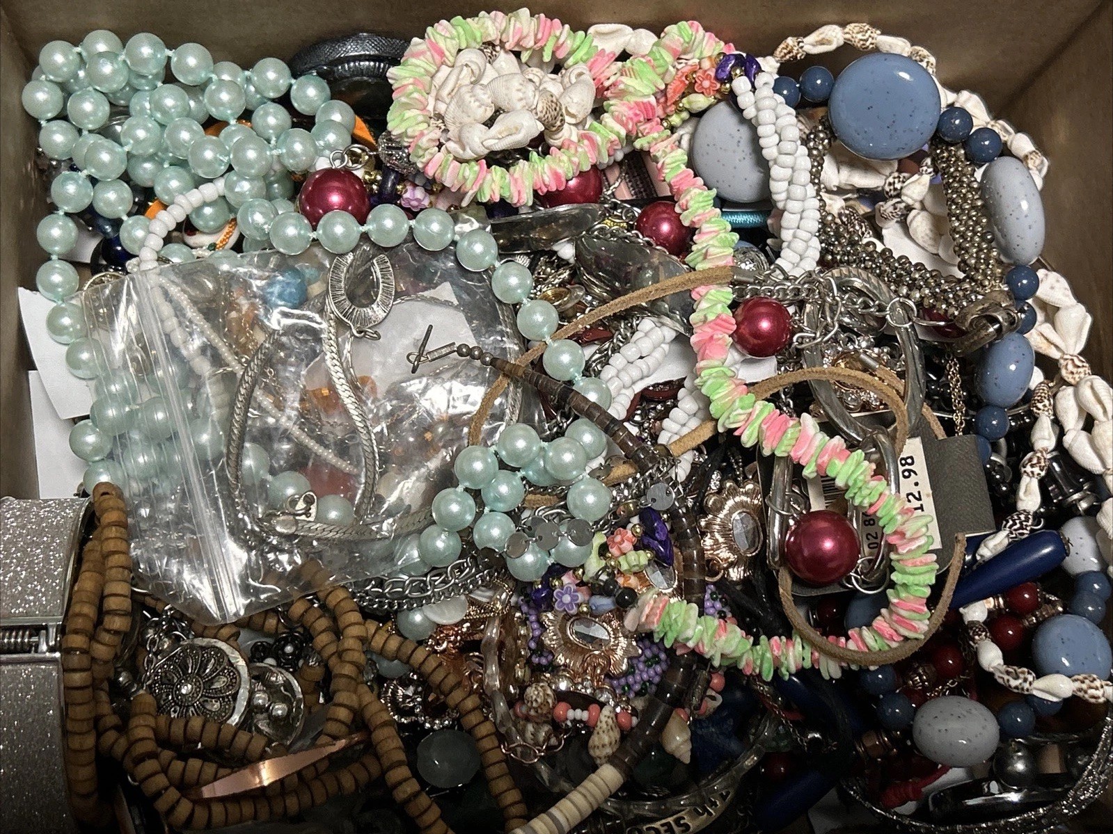 HUGE 5 + Lbs Jewelry WEARABLE Lot Tangled Unsearched VINTAGE ESTATE TREASURE