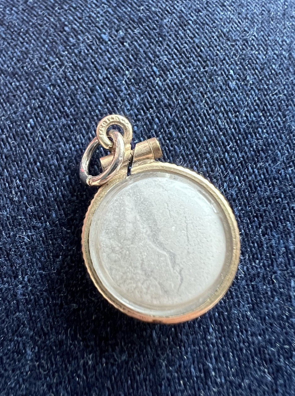 Vintage 1/20 14kt Gold Filled Shaker Locket Charm Pendant Filled With Unknown C9