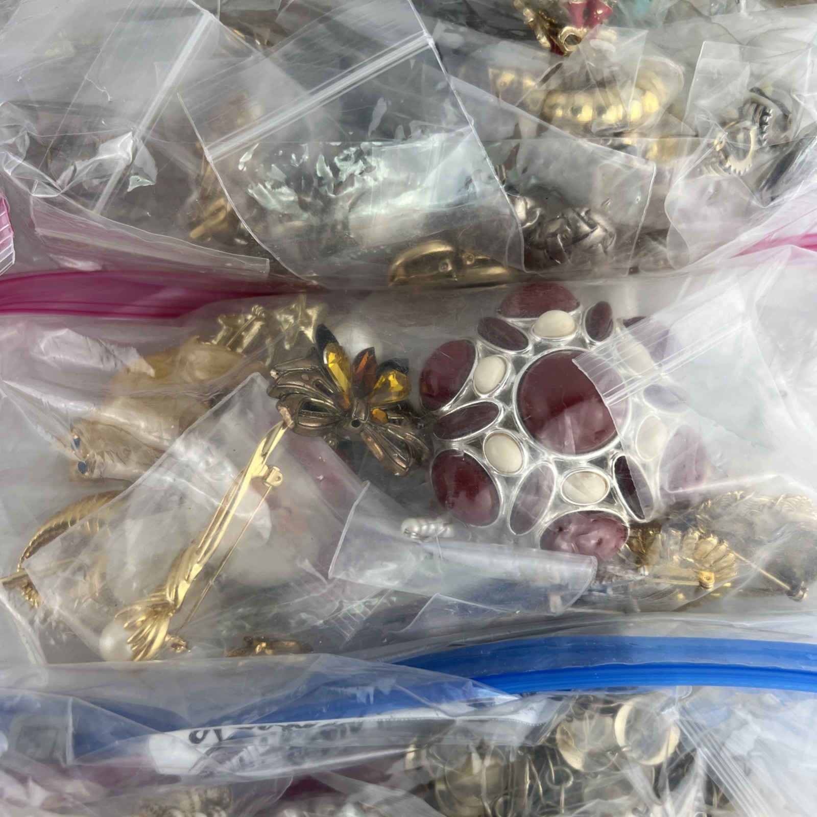 9lbs+ Lot of Vintage to Now Wearable Mixed Costume Jewelry Box Bulk Resale