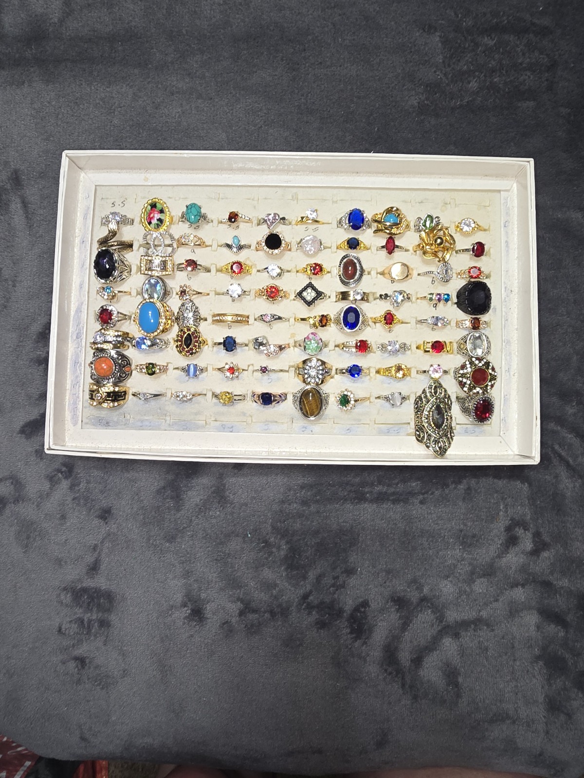 Modern Vintage 80 Piece Costume Ring Lot